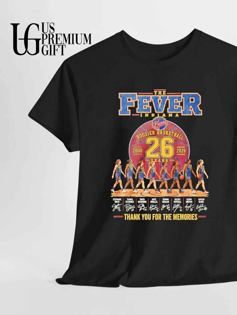 Indiana Fever 26 Years 2000-2026 Hoosier Basketball signatures shirt