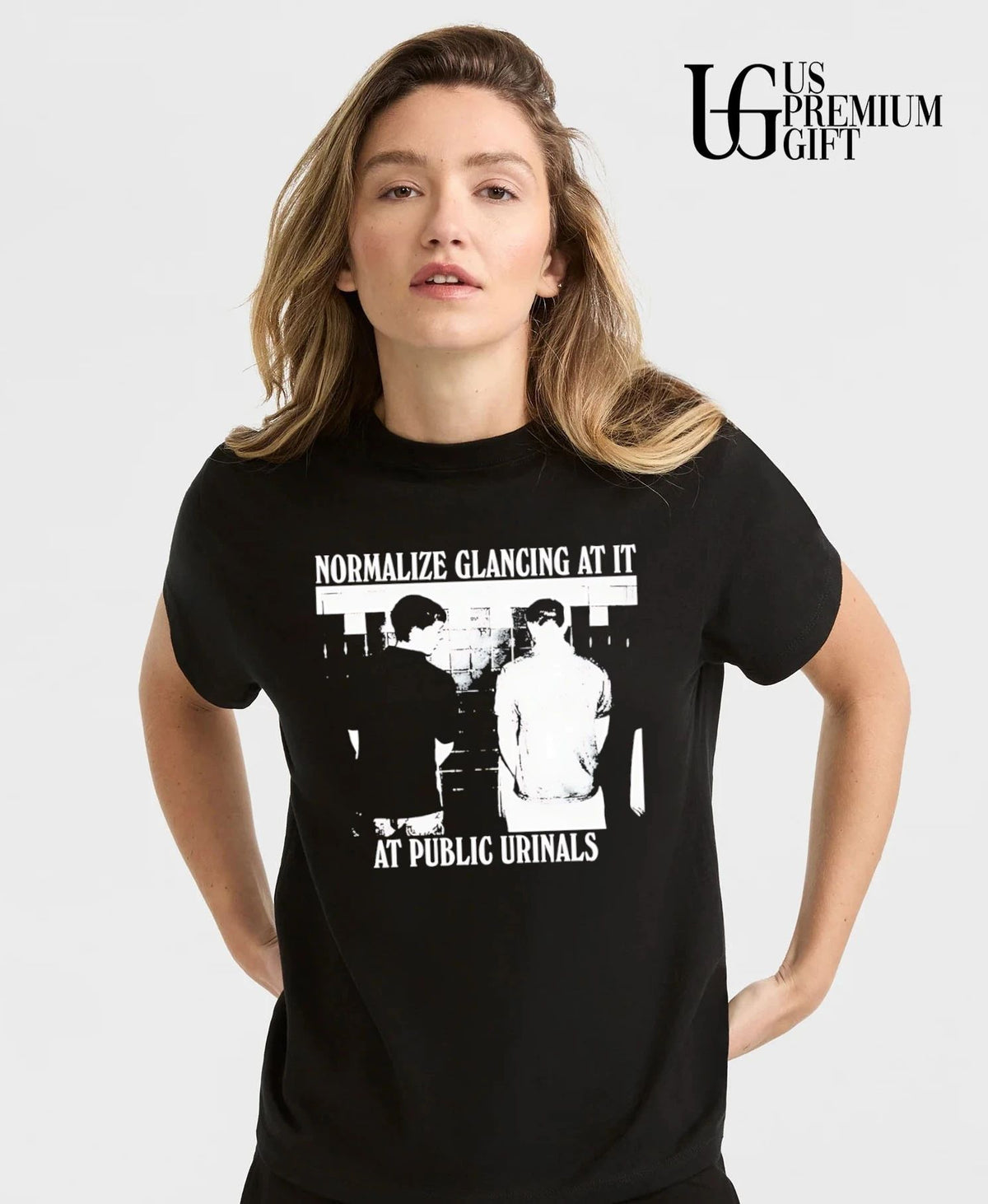 Normalize glancing at it at public urinals shirt
