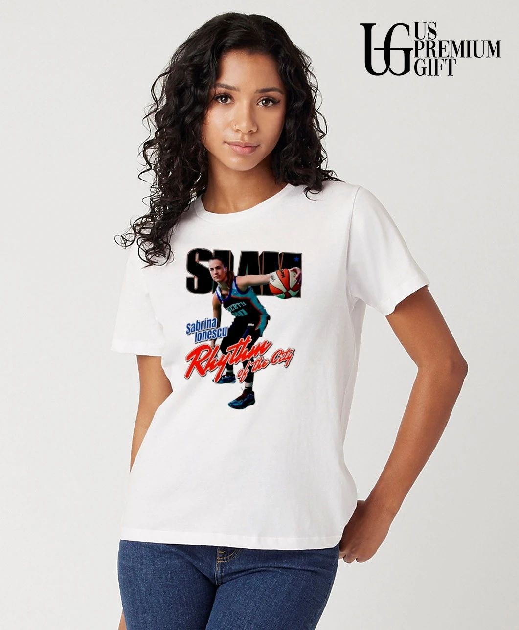 Sabrina Ionescu Rhythm of the City New York Liberty WNBA SLAM shirt