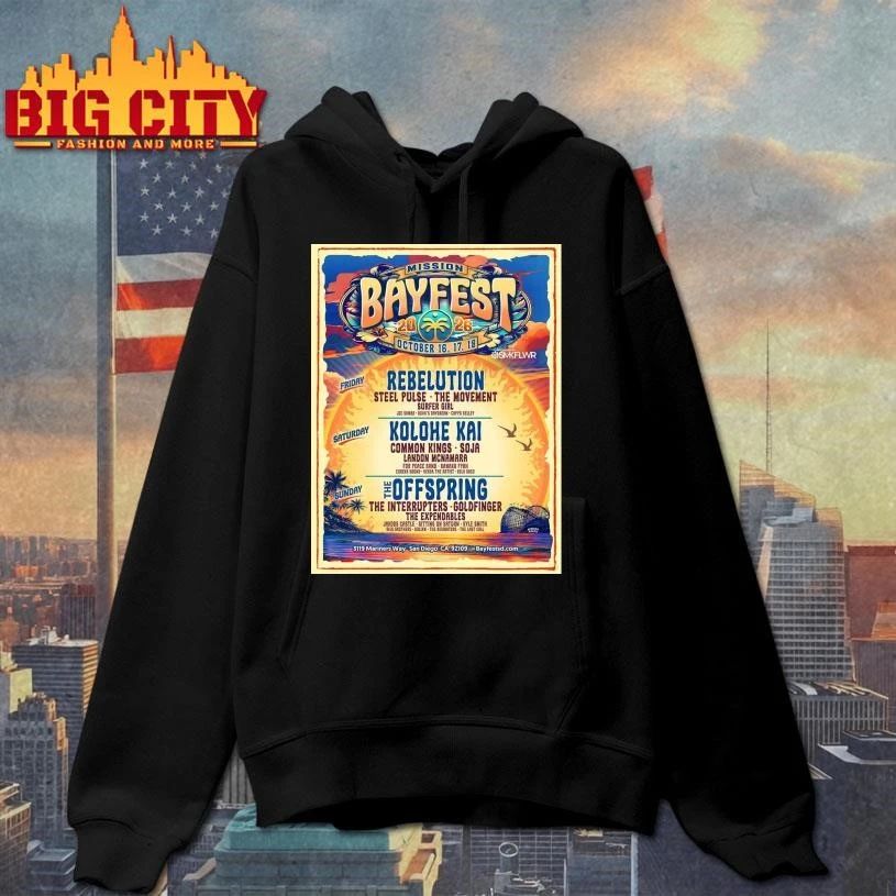 Mission Bayfest 2026 Full Lineup In San Diego California At 3119 Mariners Way Poster Shirt
