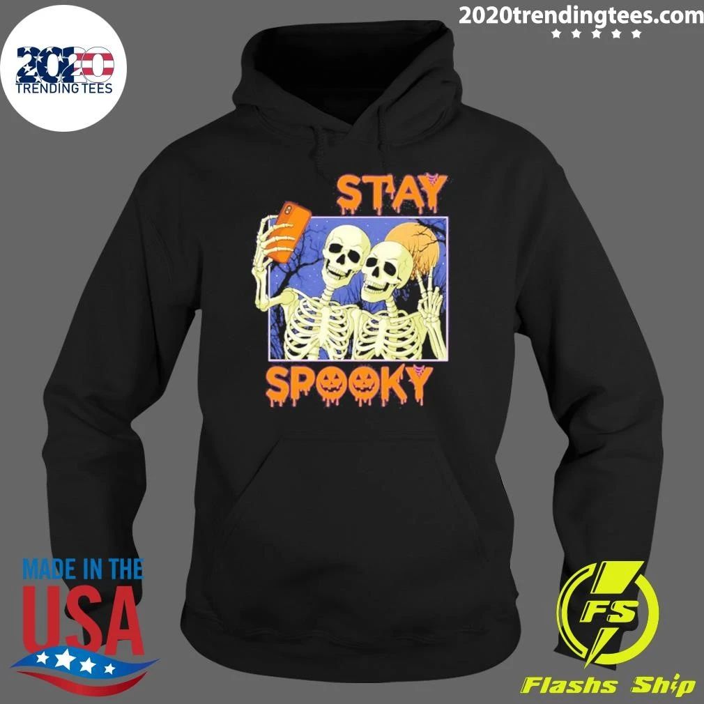 Stay Spooky Skeletons Taking A Selfie Shirt