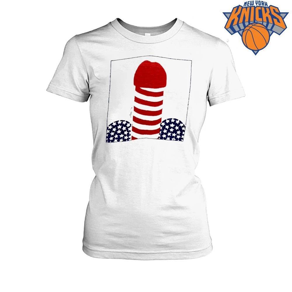 Vintage 1976 American Flag Red White Blue Barber Shop Pole Novelty Shirt