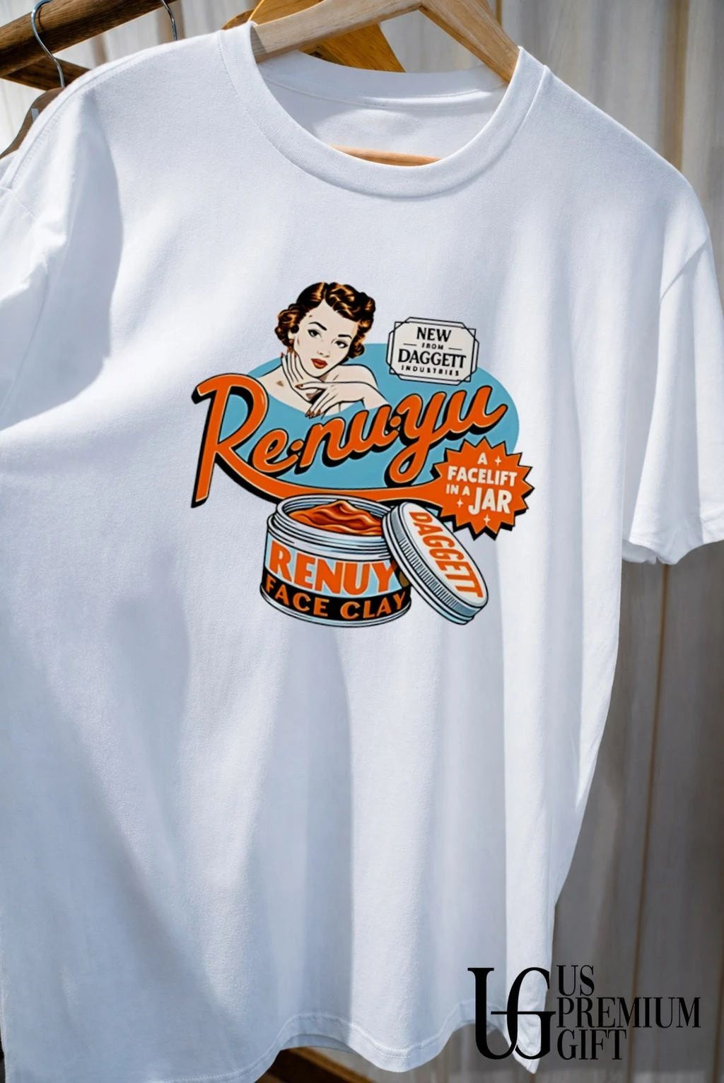 Daggett Industries Re-nu-yu A Facelift in a Jar face clay shirt