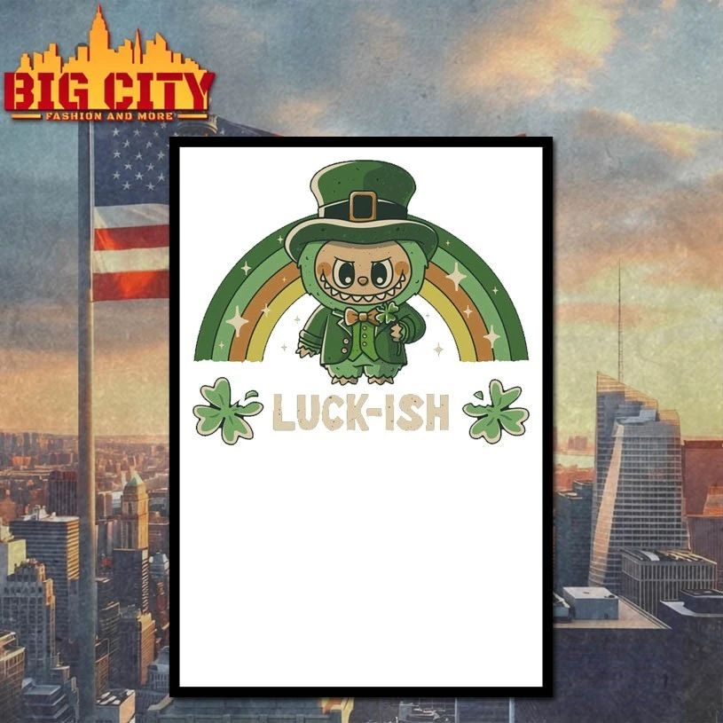 Labubu Luckish st patrick day T-shirt