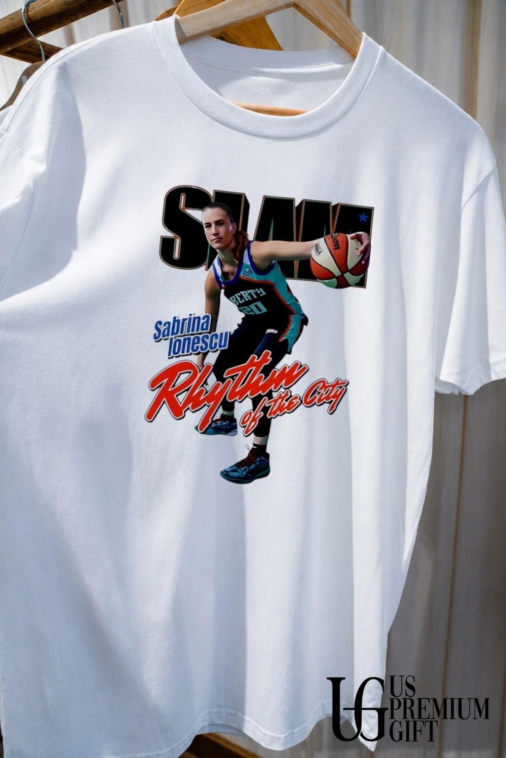 Sabrina Ionescu Rhythm of the City New York Liberty WNBA SLAM shirt