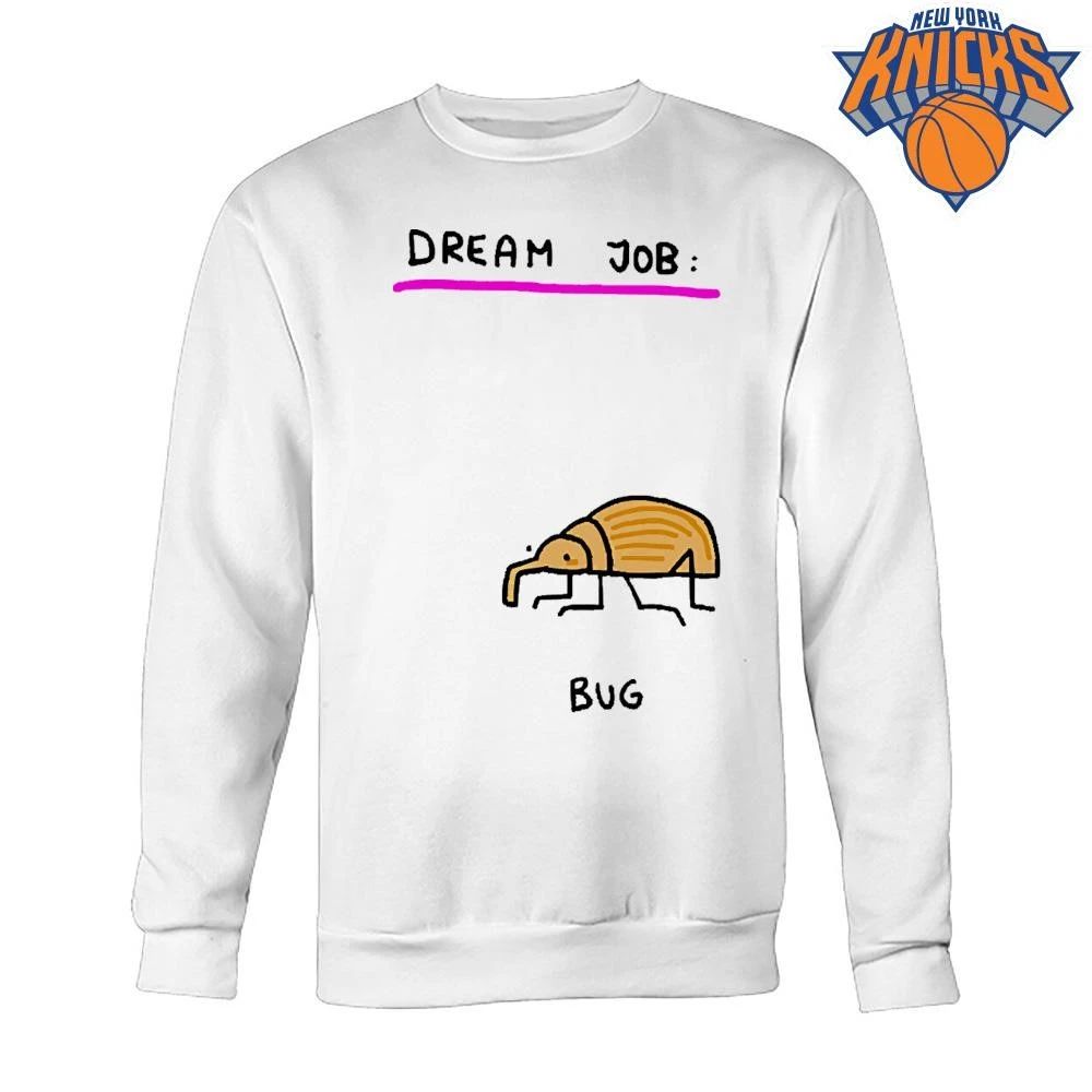 Dream Job Bug funny weevil beetle long snout cartoon illustration nature lover entomology humor tee shirt