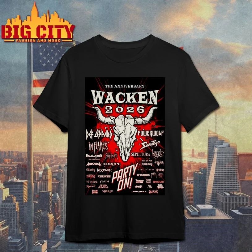 The anniversary Wacken 2026 Poster shirt