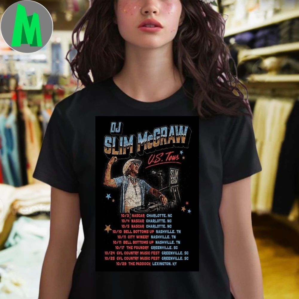 Tour DJ Slim McGraw 2025 Poster Shirt
