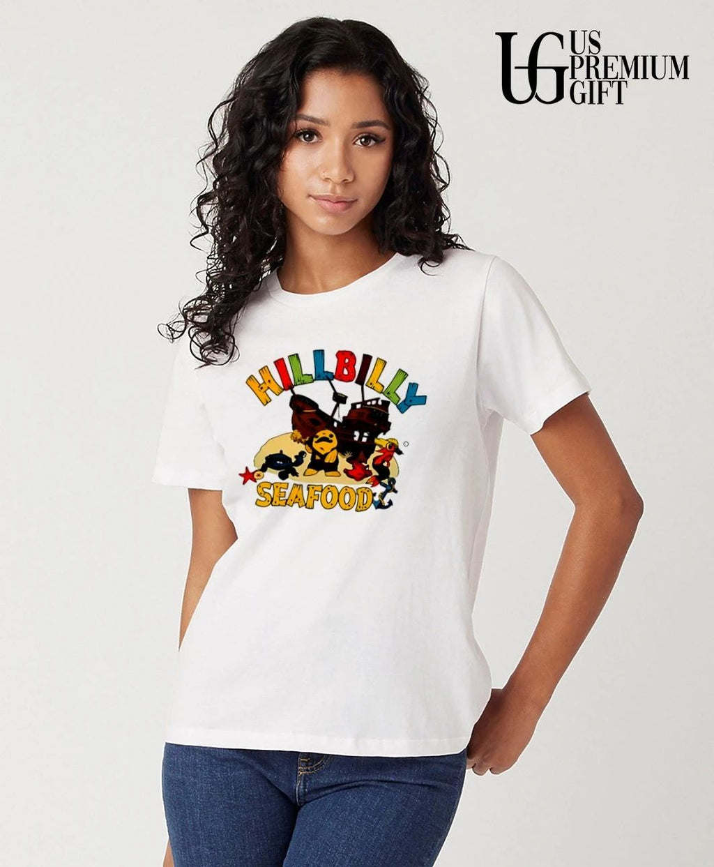 Hillbilly Seafood Ocean Life fish cartoon shirt
