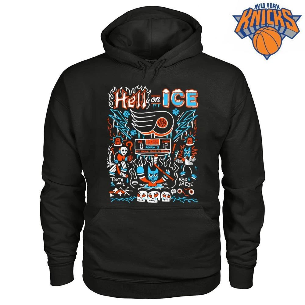 Hell On Ice Philadelphia Flyers Evil Scoreboard Punk Hockey Shirt