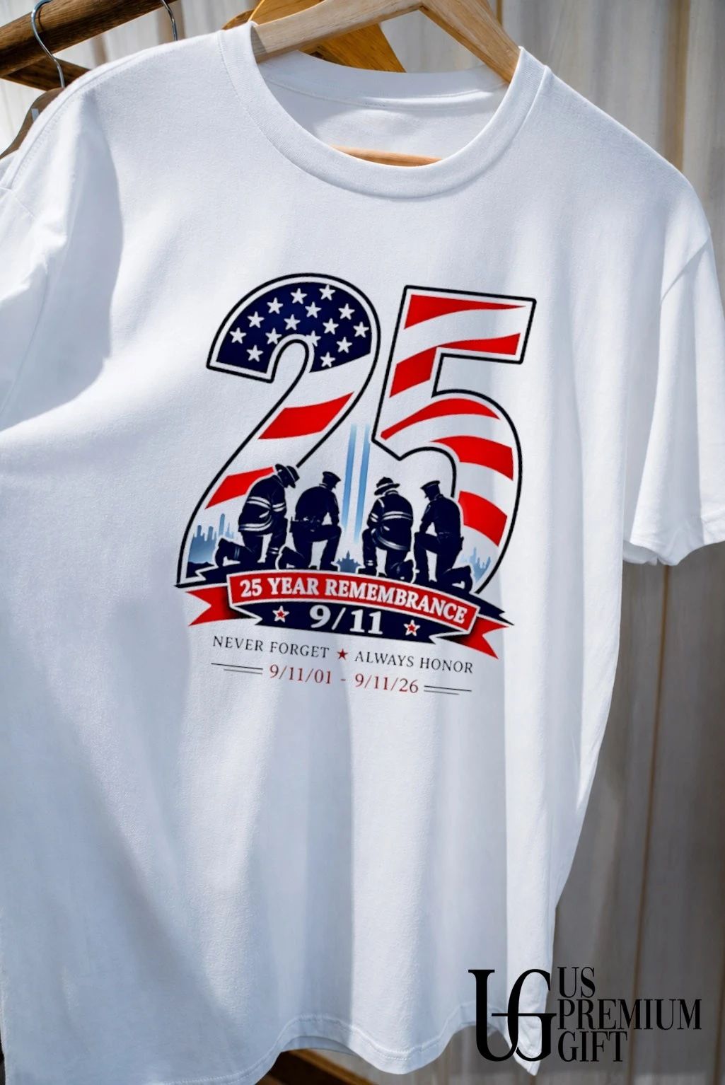 25 Year Remembrance 9.11 Never Forget Always Honor 2001-2026 shirt