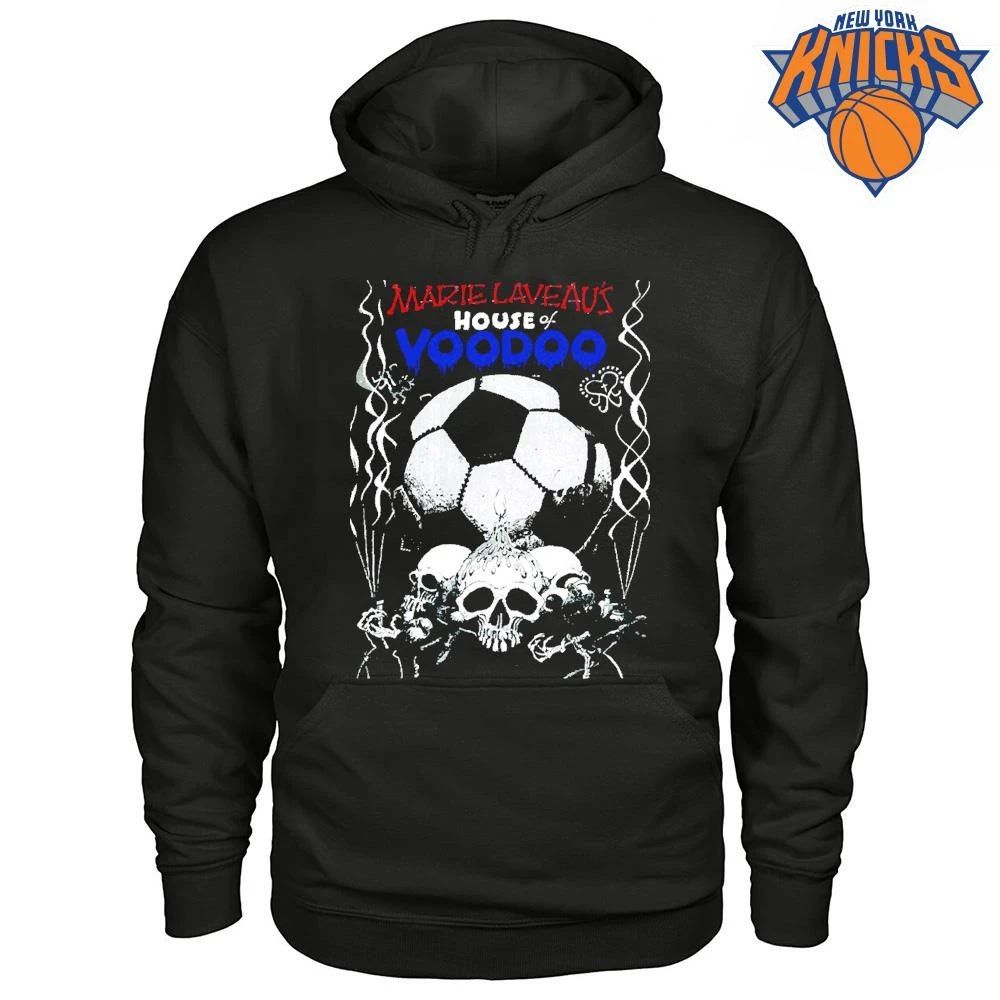 Marie Laveaus House Of Voodoo Soccer Skulls Halloween Gothic Shirt