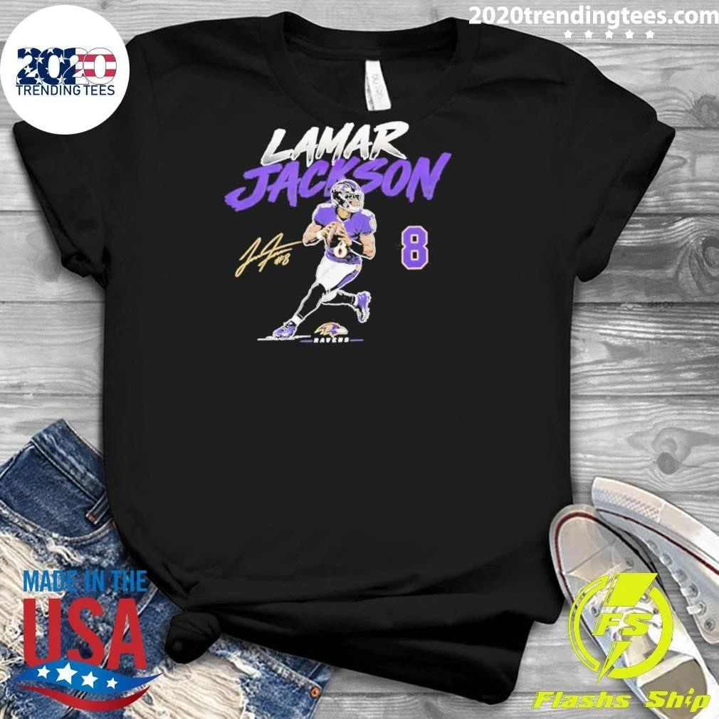 Lamar Jackson 8 Baltimore Ravens 2026 Signature Shirt