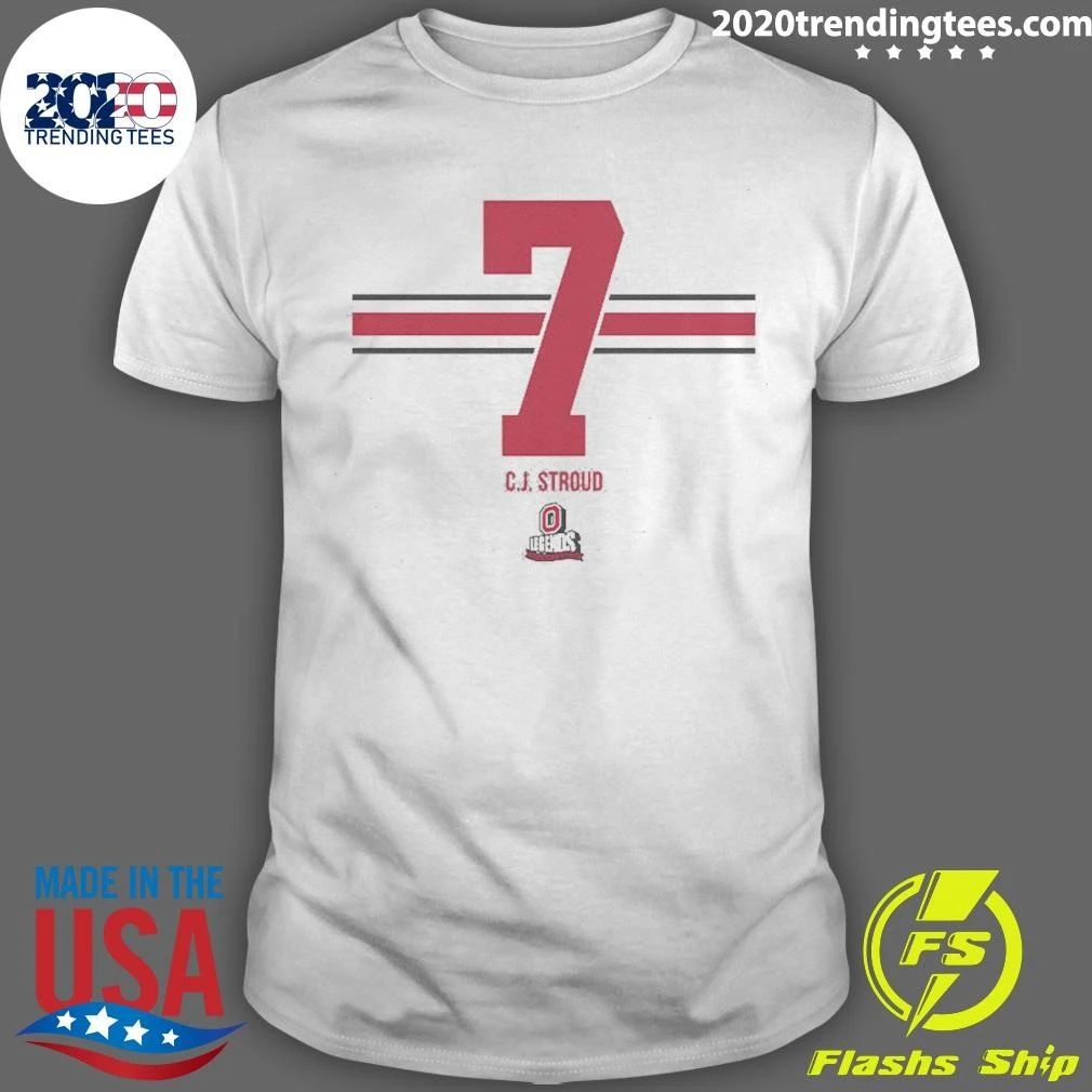Ohio State Football C.J. Stroud 7 Stripe Shirt