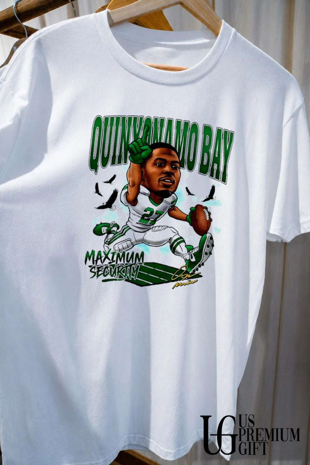 Quinyonamo Bay Maximum Security Football 2026 caricature shirt