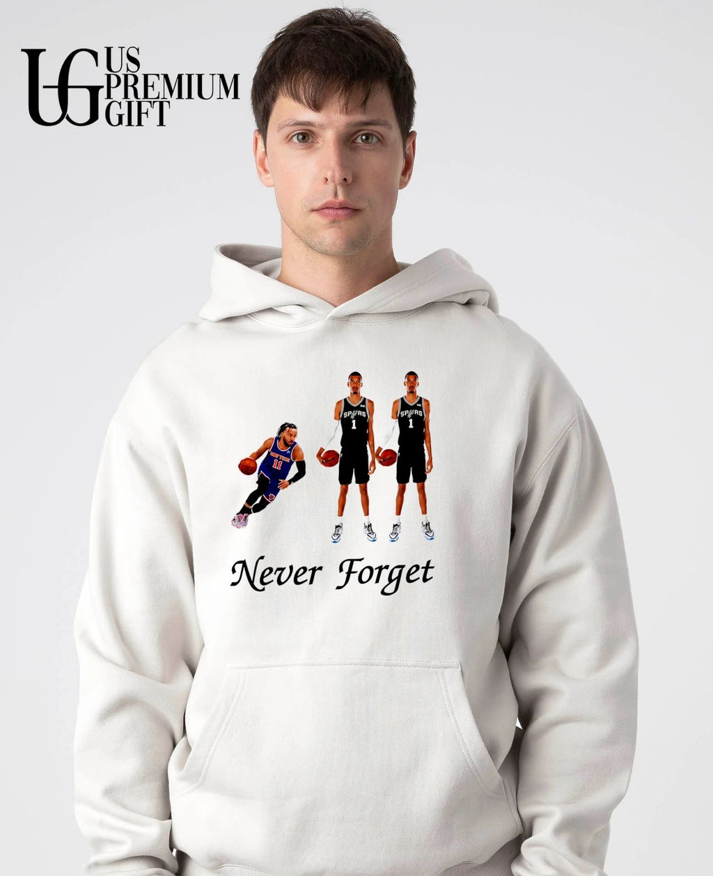 Jalen Brunson and Victor Wembanyama Never Forget NBA shirt