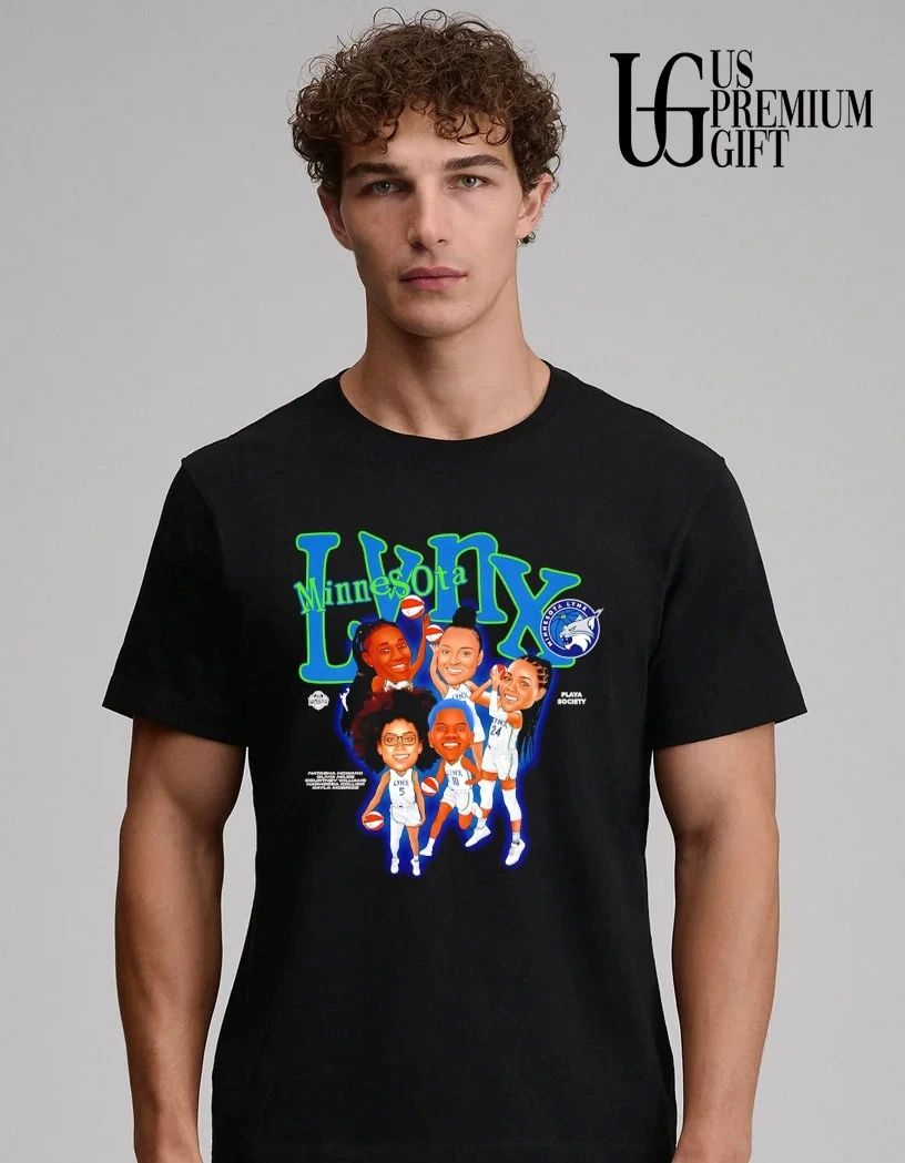 Minnesota Lynx WNBA Playa Society caricature shirt