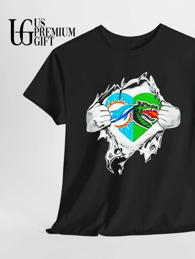 Miami Dolphins and UAB Blazers heart inside me shirt
