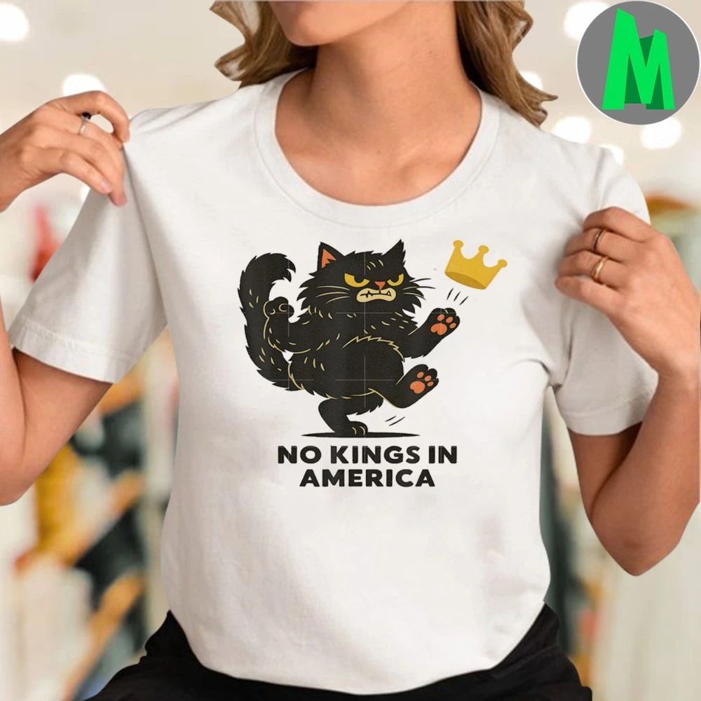 No Kings Cat Patriotic Men Women Liberty Shirt