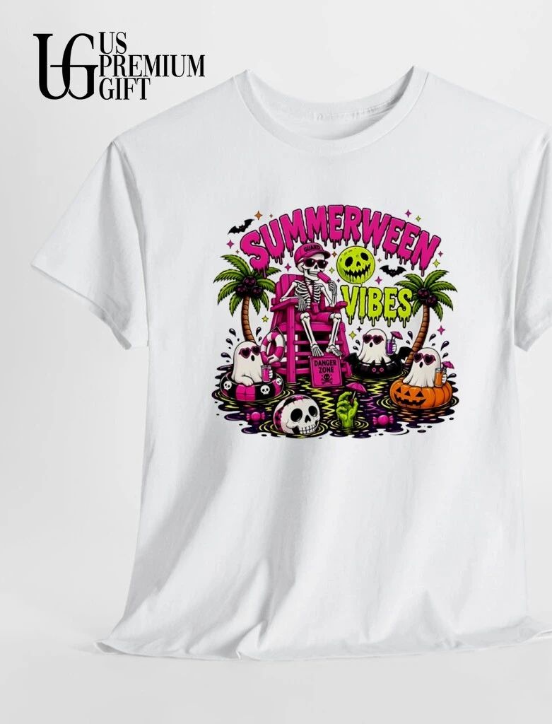 Skeleton Summerween vibes Halloween 2026 shirt