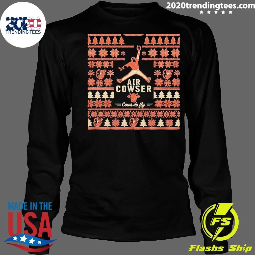 Orioles Air Cowser Cows Do Fly Ugly Christmas Shirt