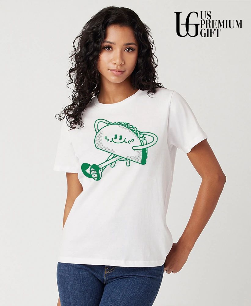 Green Taco cute walking mascot shirt