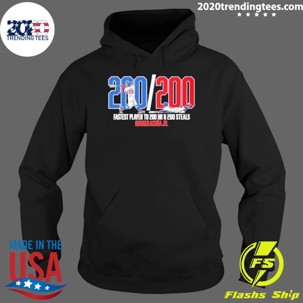 Ronald Acuña Jr 200 200 Club Fastest Player to 200 Hr 200 Steals Shirt