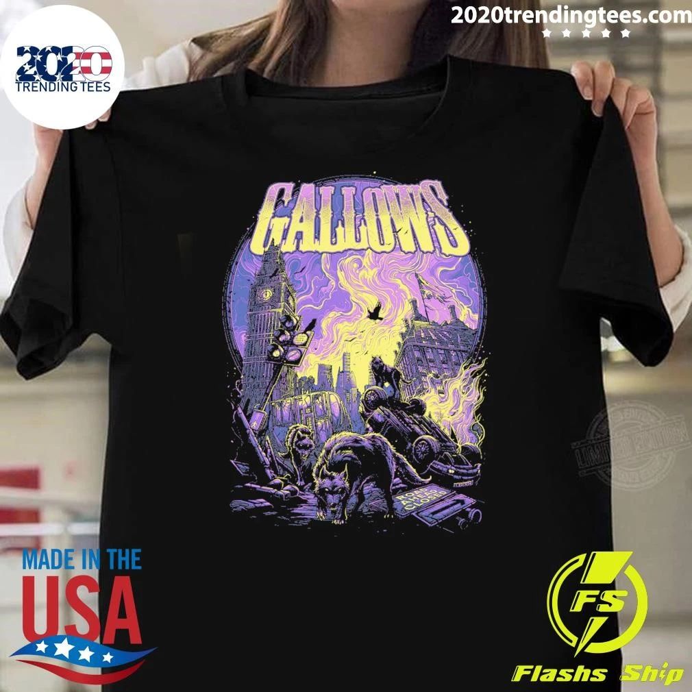 Gallows Merch Orchestra Of Wolves Collection Grey Britain Art By Dan Mumford Shirt