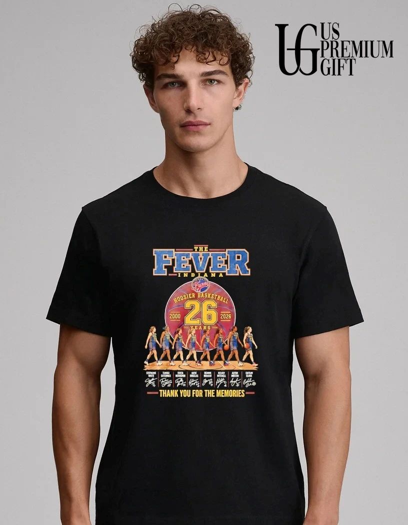 Indiana Fever 26 Years 2000-2026 Hoosier Basketball signatures shirt