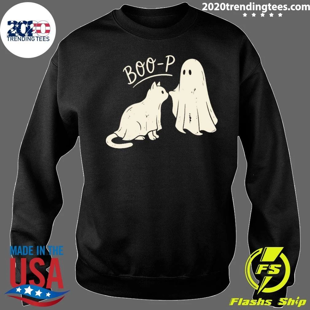 Boop-P Humor Halloween Cat Ghost Shirt