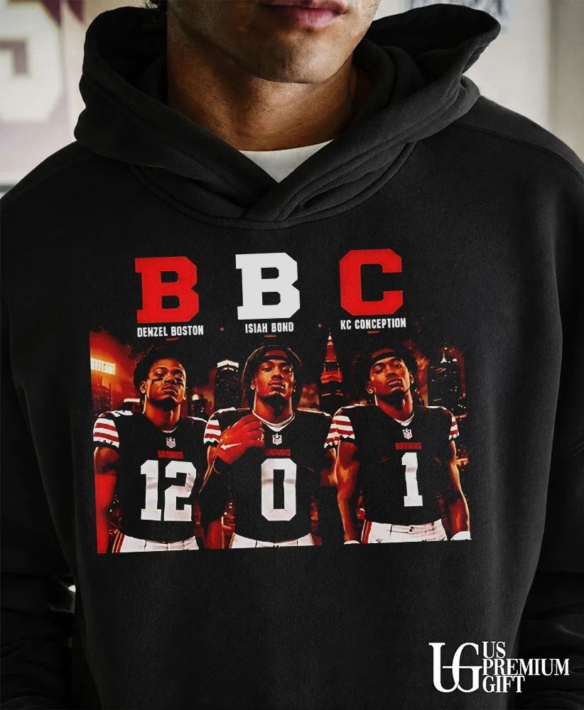 Denzel Boston Isiah Bond and KC Conception Cleveland Browns BBC shirt