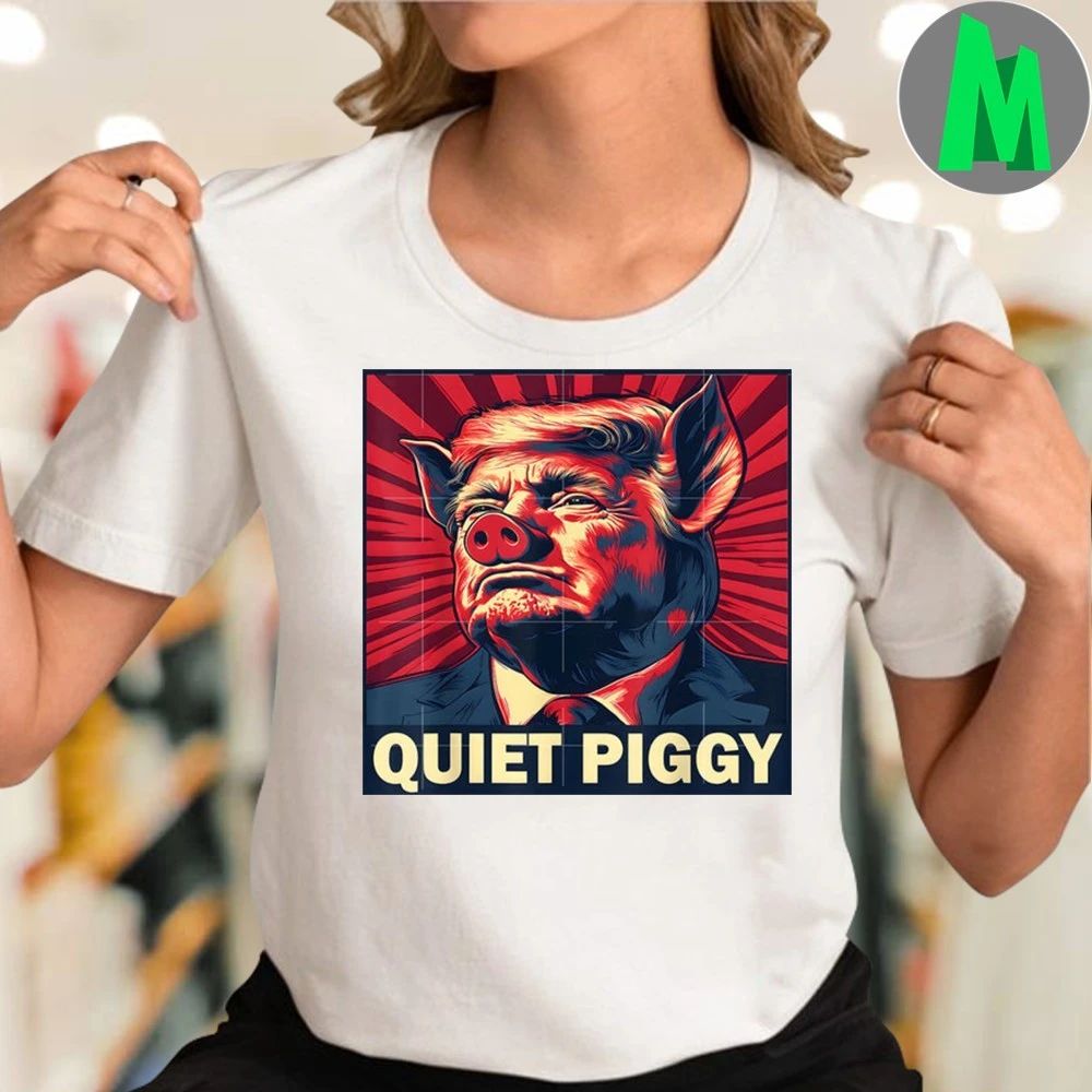 Trump Quiet Piggy Retro Vintage 2025 T-Shirt