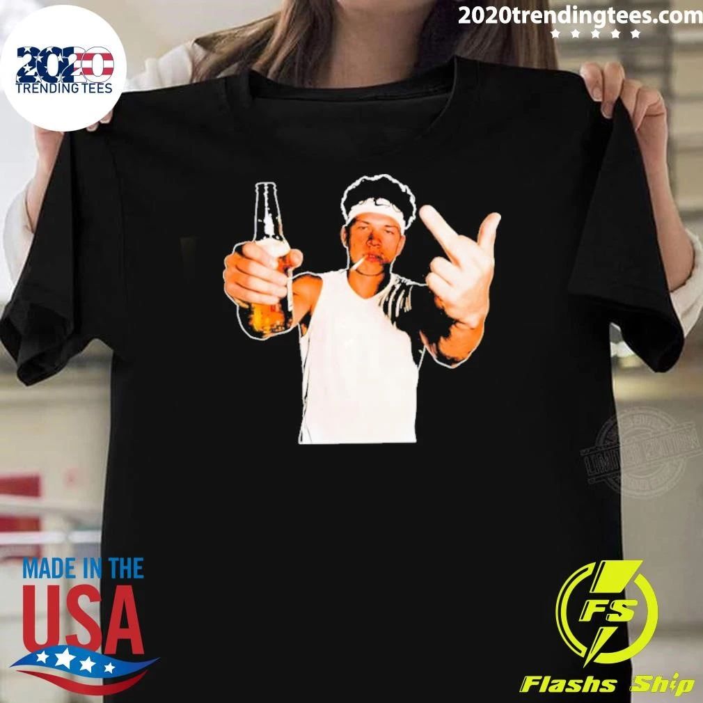 Ben Shelton Middle Finger Smoking And Beer Shirt