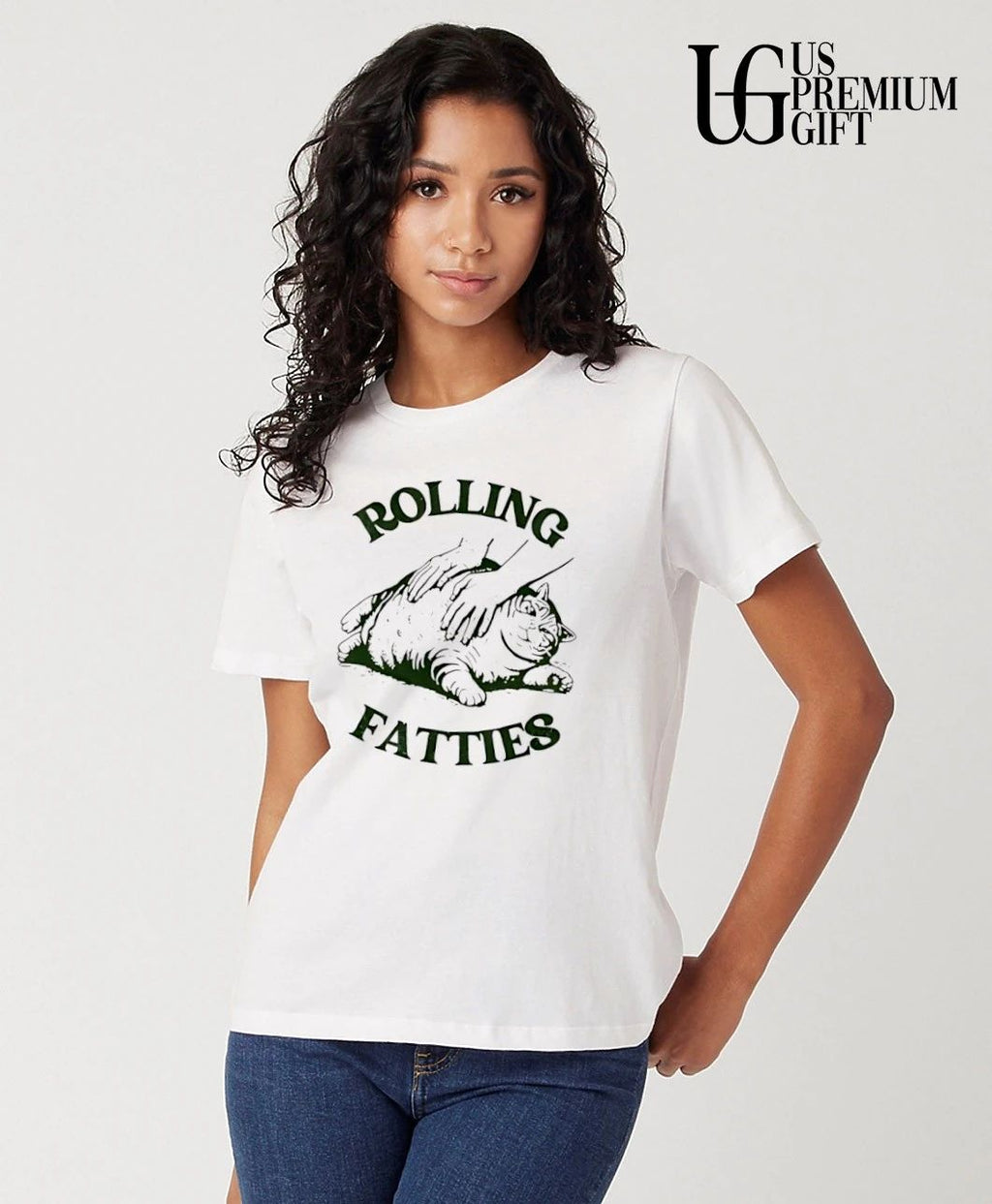 Cat rolling fatties funny shirt