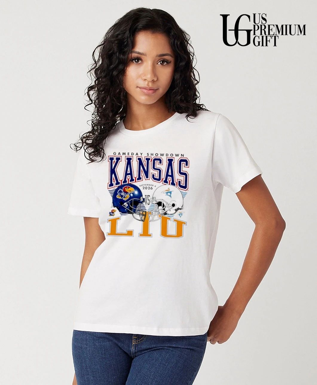 Kansas Jayhawks LIU Sharks September Gameday helmet 2026 shirt
