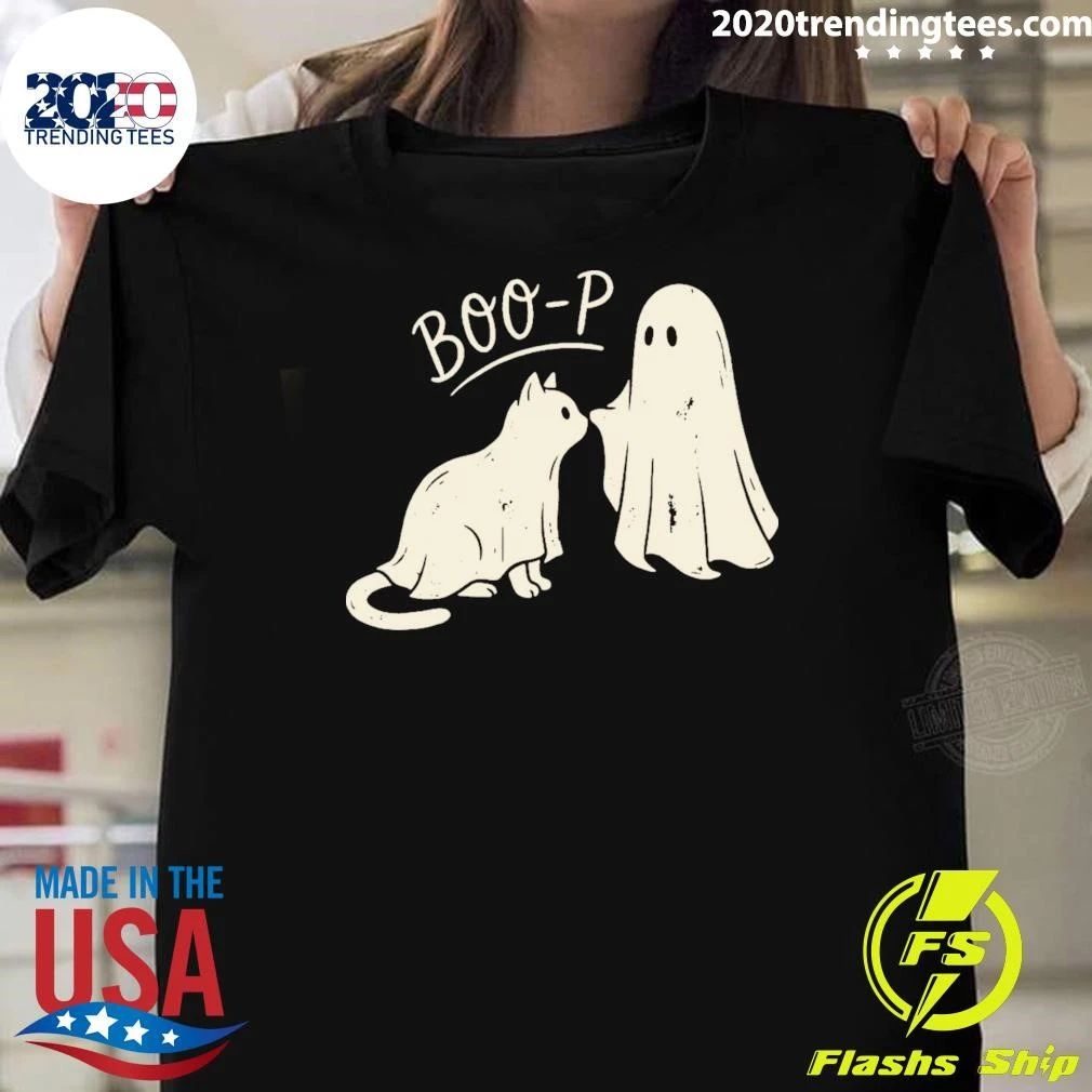 Boop-P Humor Halloween Cat Ghost Shirt