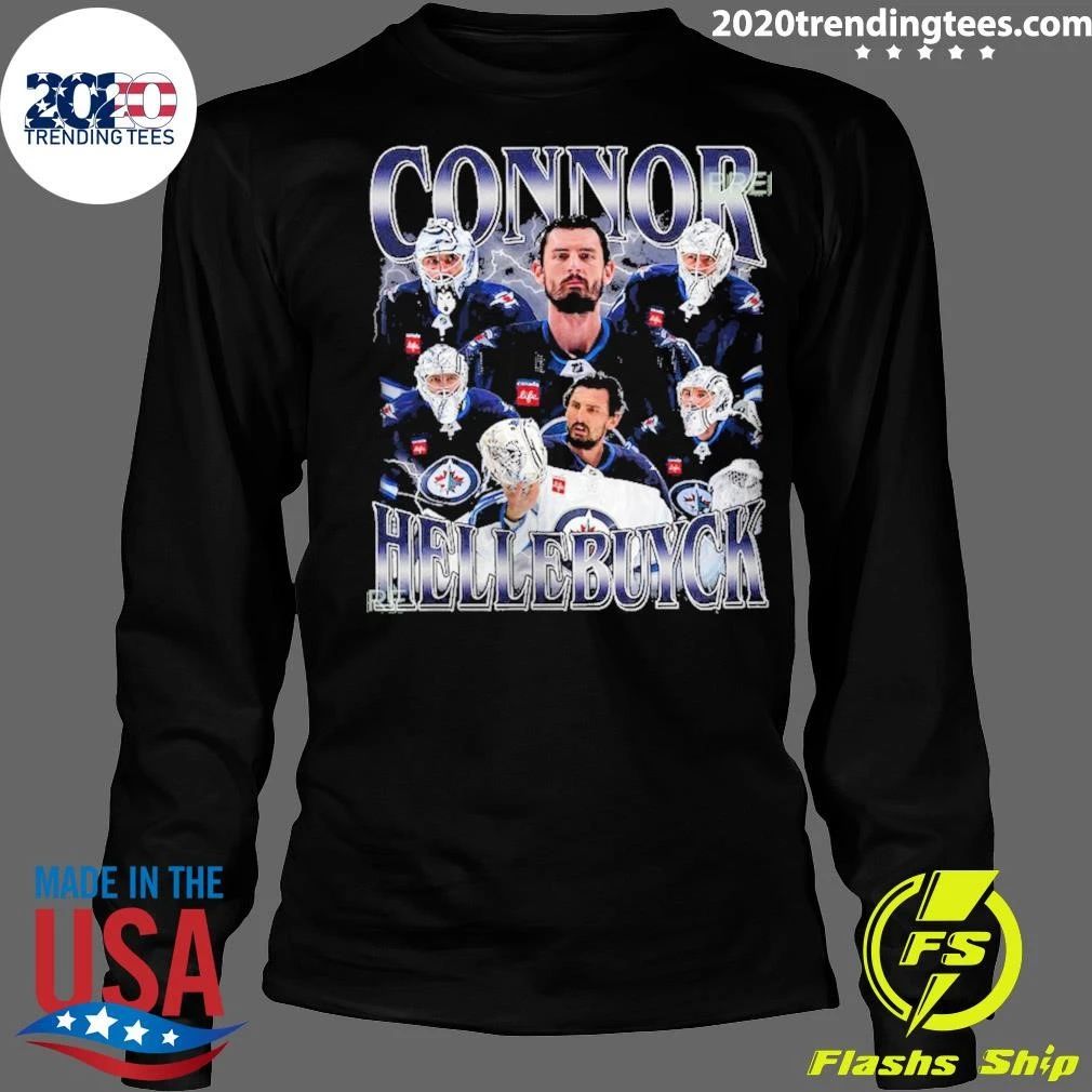 Connor Hellebuyck Jets Hockey Tee Shirt