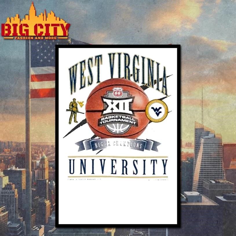 Wvu Womens Basketball New Era 2026 Big 12 Tournament Champions Shirt