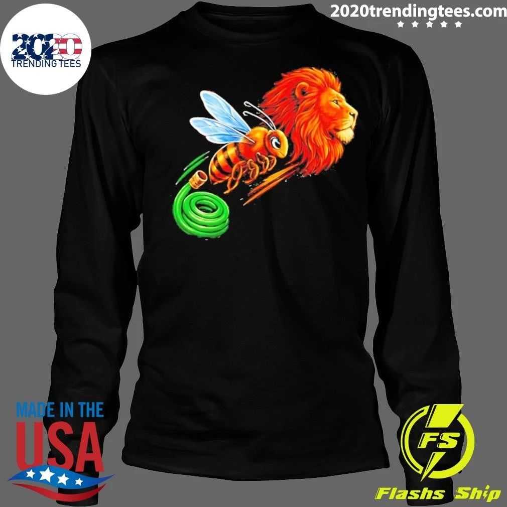 Bee And Lion With Garden Hose Nature Shirt