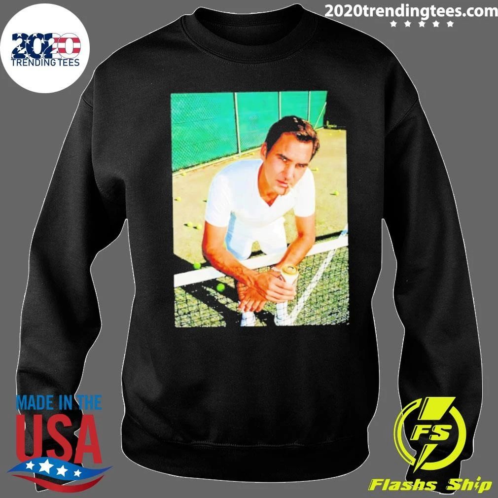 Roger Federer Tennis Player Smoking Beer Photo Shirt