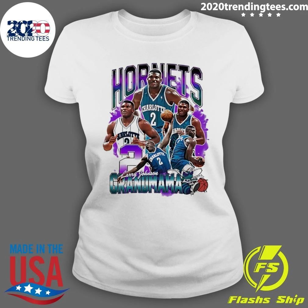 Larry Johnson Charlotte Hornets Nba Basketball Grandmama Shirt