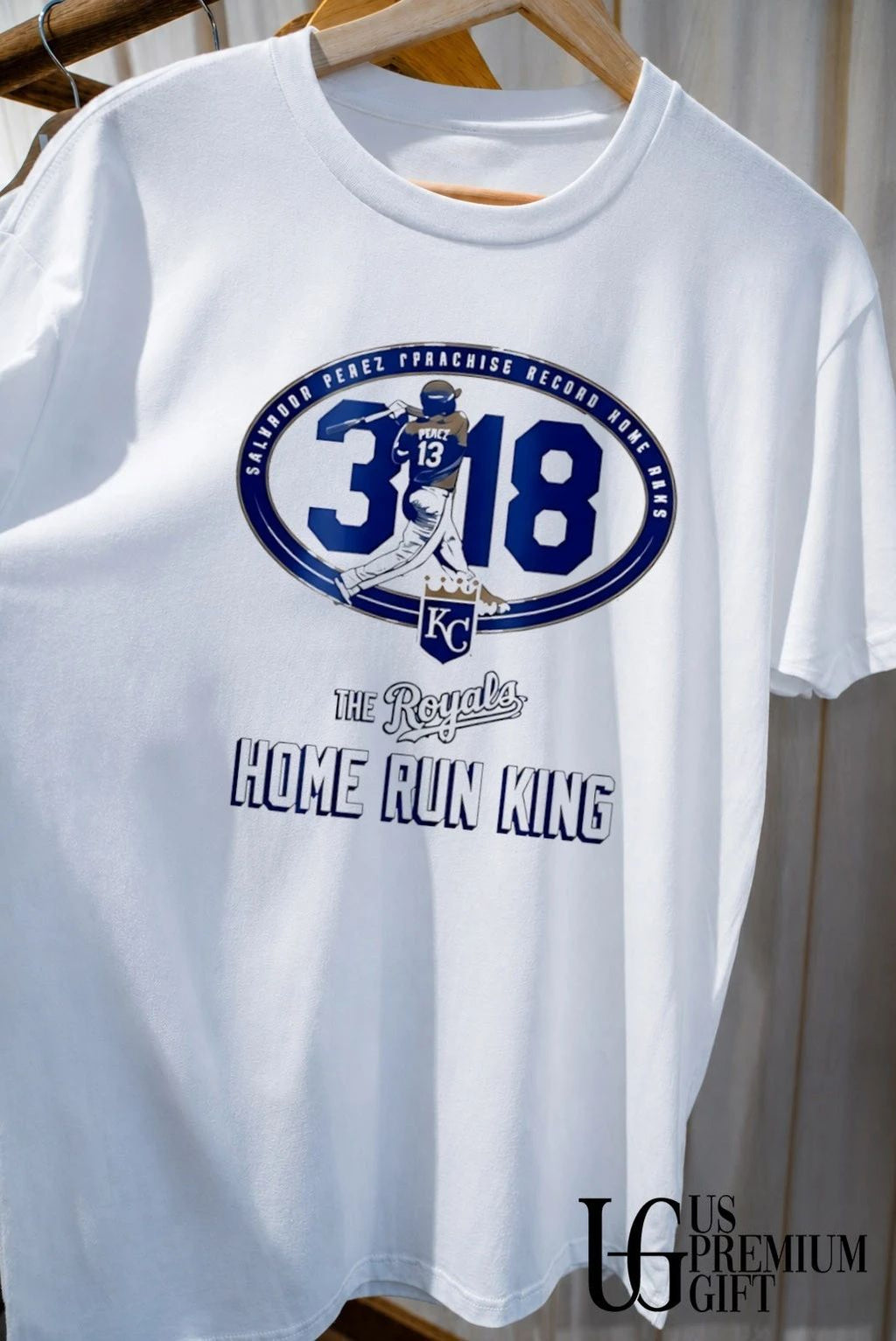 Salvador Perez KC Royals 318 Franchise Record Home Runs King shirt
