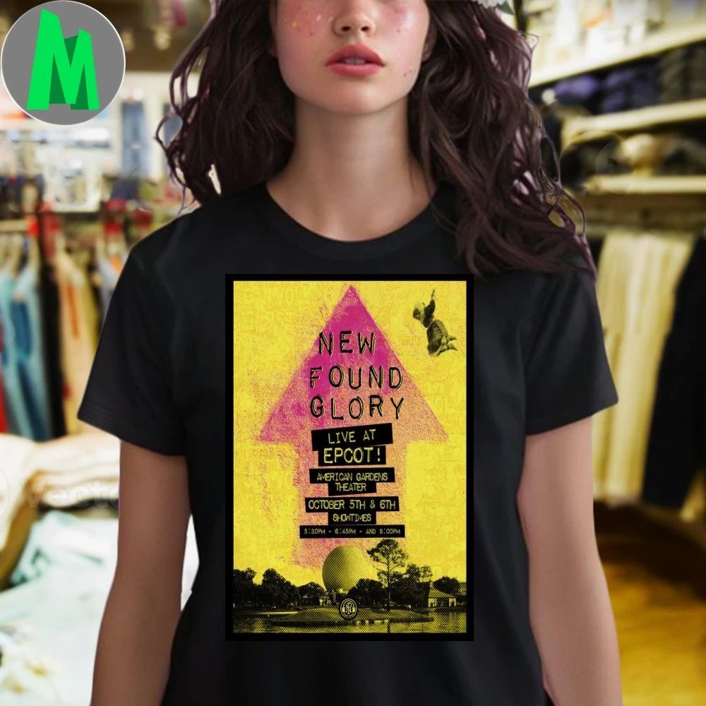 New Found Glory America Gardens Theatre Orlando, FL Oct 5-6 2025 Poster Shirt