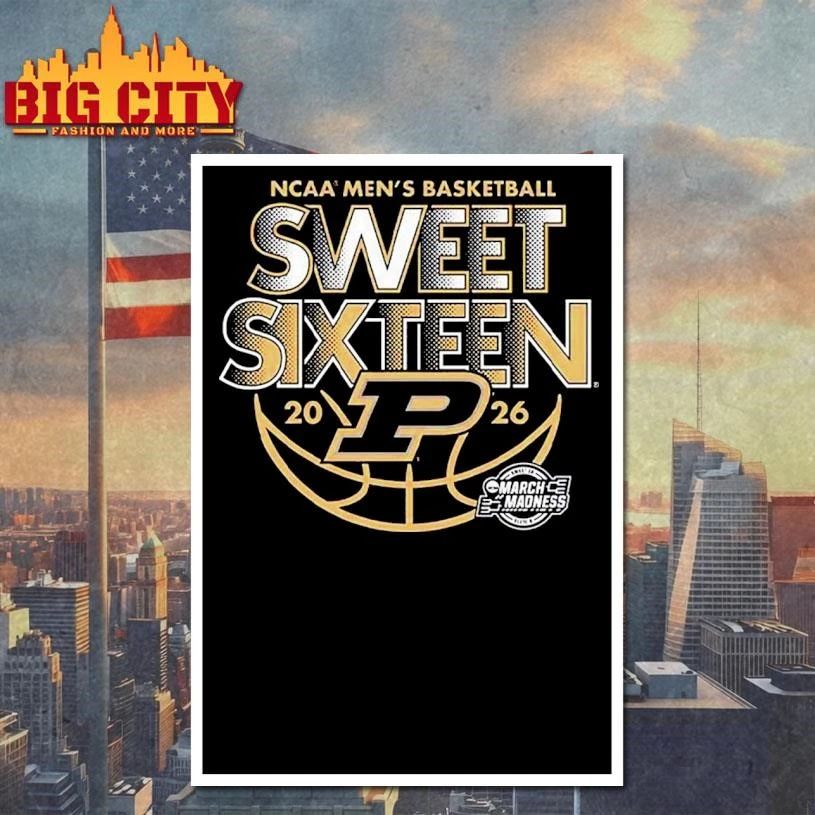 Purdue Boilermakers Men’s Basketball 2026 NCAA March Madness Sweet 16 College Basketball Shirt