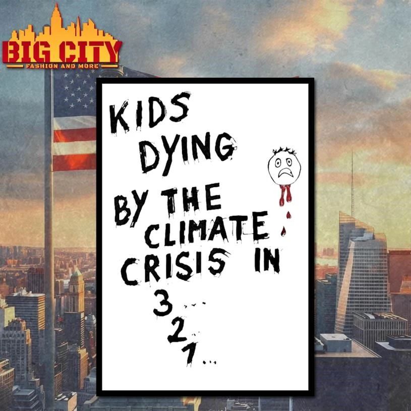 Kids dying by the climate crisis in 3,2,1 graphic shirt