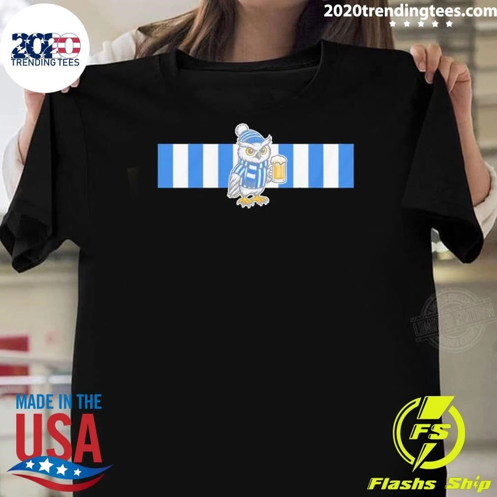 Owl Blue & White Stripes Shirt