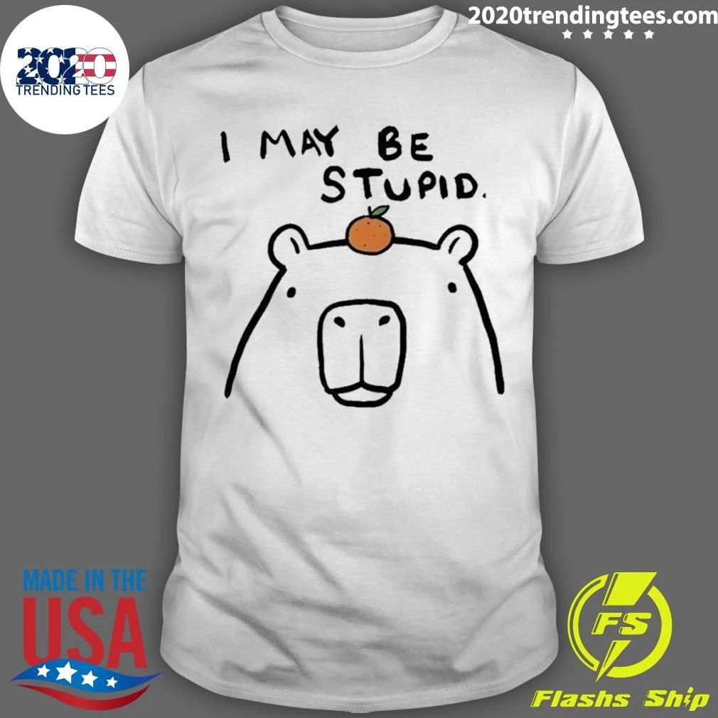 Capybara Orange I May Be Stupid Shirt