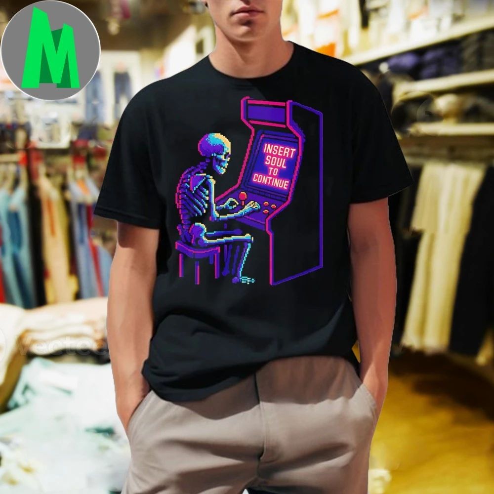 Retro Gamer Skeleton Shirt