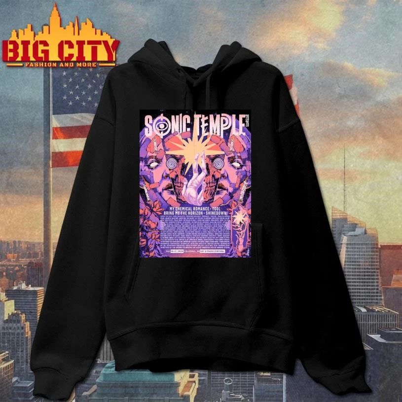 Sonic Temple 2026 Festival Full Lineup In Columbus Ohio At Art And Music Festival From May 14 To 17 2026 Brainwash Poster Shirt