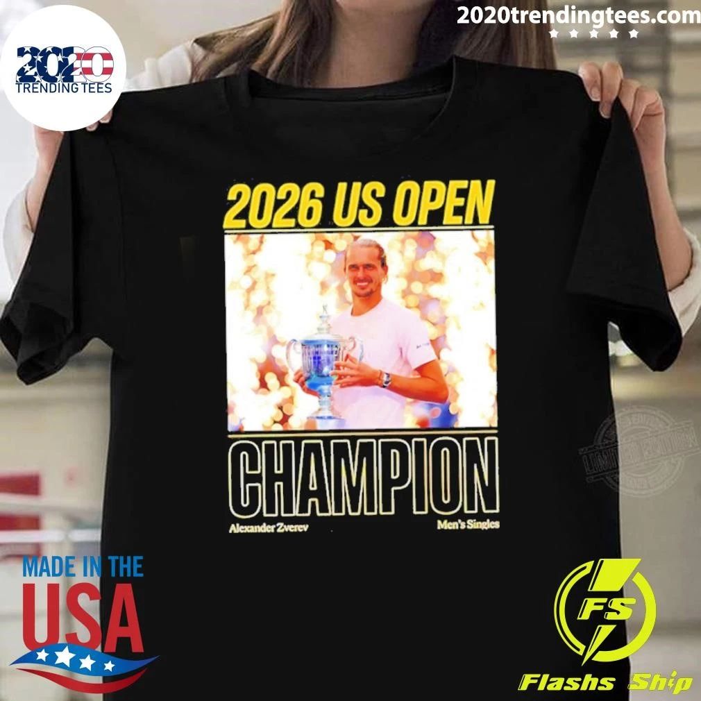 Alexander Zverev Men’s Singles Us Open Champion 2026 Trophy Shirt